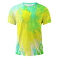 thumbnail image 3 of Landzoo Male Summer All Print Short Sleeve Round Neck T Shirt Floral Fashion Trend Bottoming Shirt Cozy Loose Men's Tops, 3 of 4