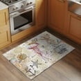 thumbnail image 2 of Non-Slip Rug Pad Rugs Watercolor Marine Octopus Starfish Rectangle Area Rugs 2x3Ft Soft Carpet Pads for Living Room Kids Room, Sailboat Shell on Retro Newspaper, 2 of 9