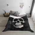thumbnail image 6 of KLL Magician Hat Skull Print Fleece Throw Blanket, Horizontal Fleece Bedding Cute Soft Blankets Comfy Fleece Flannel Plush Home Decor for Couch & Bed -80"x60", 6 of 9