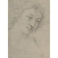 thumbnail image 2 of Carlo Maratti 11x14 Black Ornate Wood Framed Double Matted Museum Art Print Titled: Figure of Young Man or Woman in Bust-Length, in Three-Quarter View (1700-1713), 2 of 5