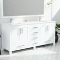thumbnail image 7 of 72" W X 22" D White Bath Vanity Featuring Cultured Marble Top & 70" 32" H Mirror - Soft Close Drawers And Surface Double With Countertop 28" Build Functional Storage Options, 7 of 7