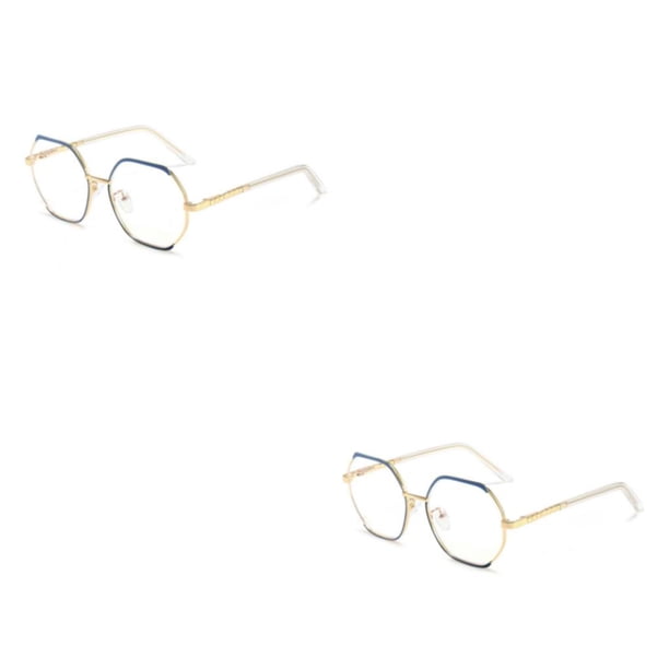 Qarigey Gafas de lectura Gafas de lectura Lentes anti-azules Bloque de protección de polígono cuadrado antirreflectante Hipermetropía Tipo Tipo 2 2piezas