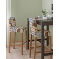 thumbnail image 2 of Brown Pink Vintage Bar Stool Covers Set of 6, Retro Farmhouse Elegant Pastoral Stretch Washable Bar Chair Covers with Backs, Removable Pub Counter Height Chair Cover for Kitchen Dining Room Cafe, 2 of 7