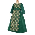 thumbnail image 4 of Jizyo Robe Maxi Abayas Musulmanes pour Filles une Pièce Manches Longues Robe de Prière Islamique Robe Caftan Arabe Vert Noirâtre 110/4Y, 4 of 7