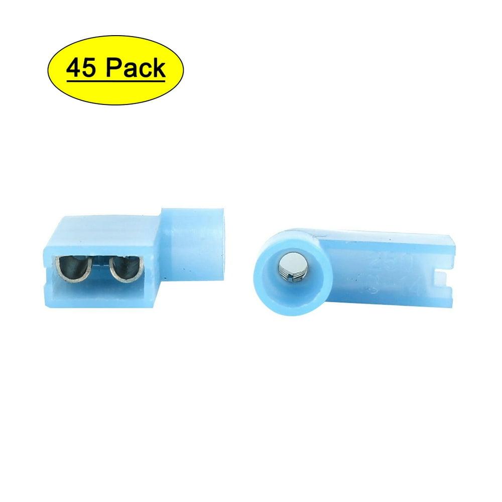 45Pcs 90 Degree Nylon Insulated Female Push On Wire Terminal Connector