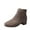 Brown, variant on Fesfesfes Womens Boots Large Size Solid Color Flannelette Mid-calf Boots Non-slip Boots With Thick Heels 6.5(38)