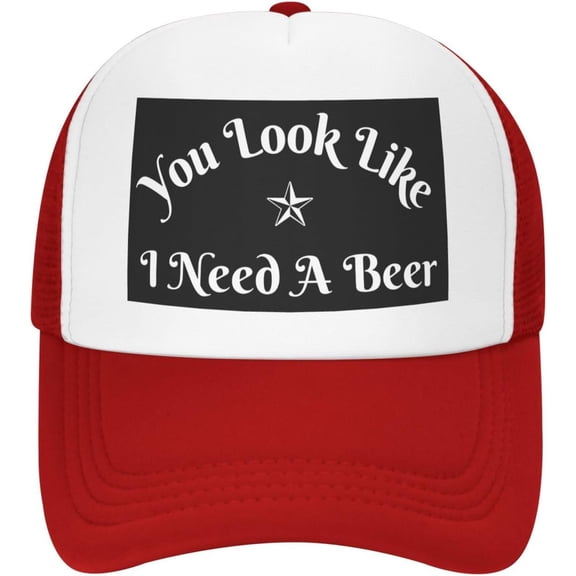 You Look Like I Need A Beer Hat for Men Wish We were Beer Mesh Hat Trucker Baseball Cap