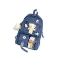 thumbnail image 3 of Mochila escolar para niñas adolescentes y mujeres, mochila para ordenador portátil, regalo para niñas, mochila informal de gran capacidad para escuela azul, 3 of 8