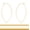 2.3" inch - 18K Gold Plated, variant on Humble Chic Geometric Marquise Threader Hoops - Hypoallergenic 18K Gold Plated, 2.3"