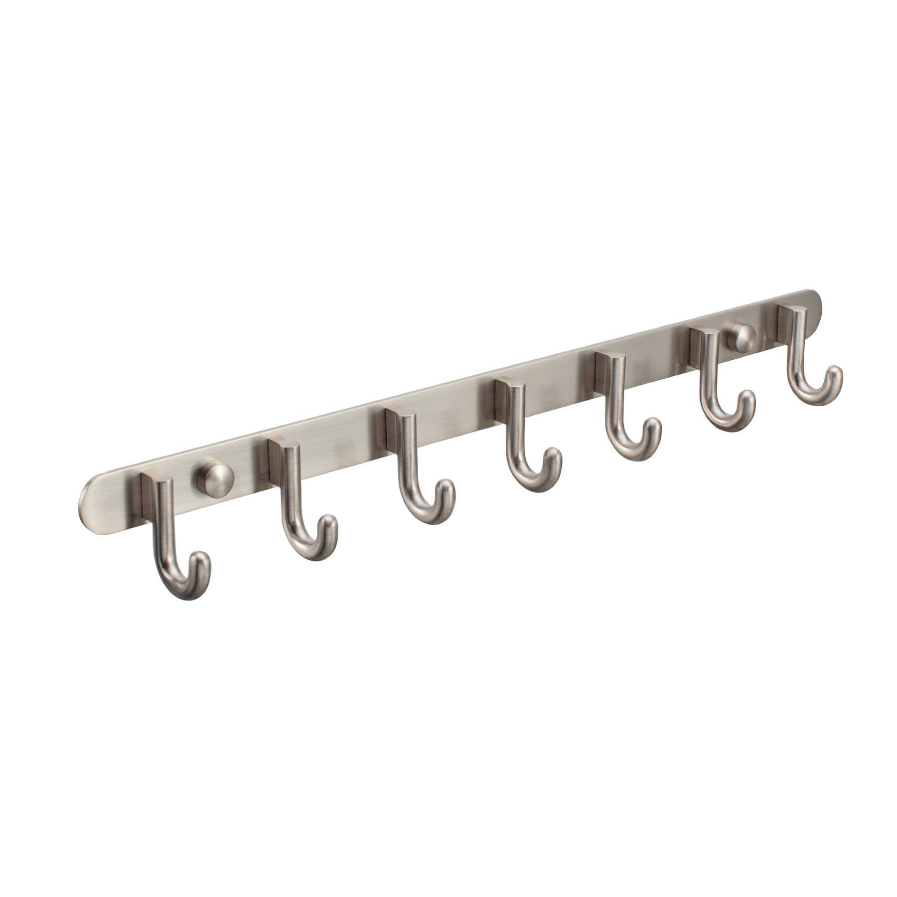 Maykke Gilbert Brass 7Hook Rack in Brushed Nickel