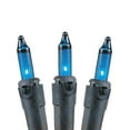 thumbnail image 4 of Novelty Lights Teal 100 Light Incandescent Mini Christmas String Lights Black Wire 50 Feet, 4 of 6