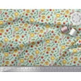 thumbnail image 3 of Soimoi Rayon Fabric Vegetable,Burger & Pizza Food Print Fabric by Yard 56 Inch Wide, 3 of 3