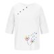 thumbnail image 4 of Blusas de Manga Corta para las Mujeres Impresas Cuello Redondo Camiseta Casual, Blusa de Algodón de Imitación para las Mujeres, 4 of 4