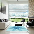 thumbnail image 7 of Ahgly Company Machine Washable Indoor Square Transitional Electric Blue Area Rugs, 4' Square, 7 of 7