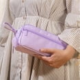 thumbnail image 5 of Foldable Pencil Case Zipper Big Capacity Aesthetic Canvas Pencil Pouch Compartments Stationery Organizers Pen Bag for Kids Girls Boys Teen Student School Supplies Makeup Bags, 5 of 8