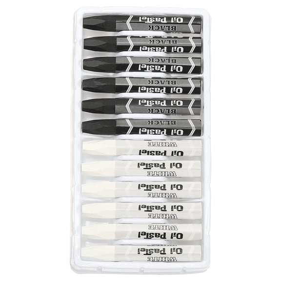 Uxcell 2 Colors Oil Pastels, 12 Pcs Soft Oil Crayons Vibrant and Creamy Pastels Stick Art Supplies for Art Painting Drawing Blending Graffiti for Artists Beginners
