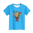 thumbnail image 4 of Zpanxa T-Shirts d'Été pour Filles Imprimé de la Fête de l'Indépendance Col Rond Manches Courtes Haut Polyester Spandex 10-11 Ans, 4 of 6