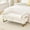 Cream White, variant on BaseBeauty 66" Storage Bench for Bedroom, End of Bed Bench with Gold Legs, Upholstered Storage Bench with Arms, Teddy Cream White