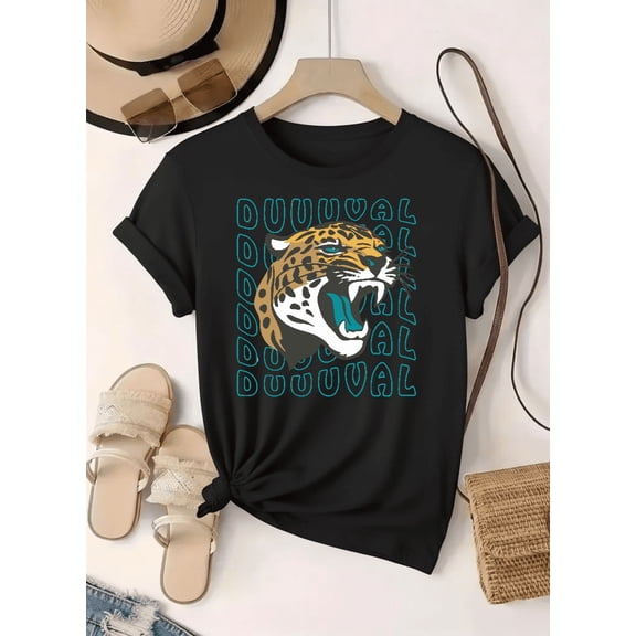 Duuuval Trendy Jaguars Fan Mascot Game Day Football Unisex T-Shirt V80335, up to Size 5XL