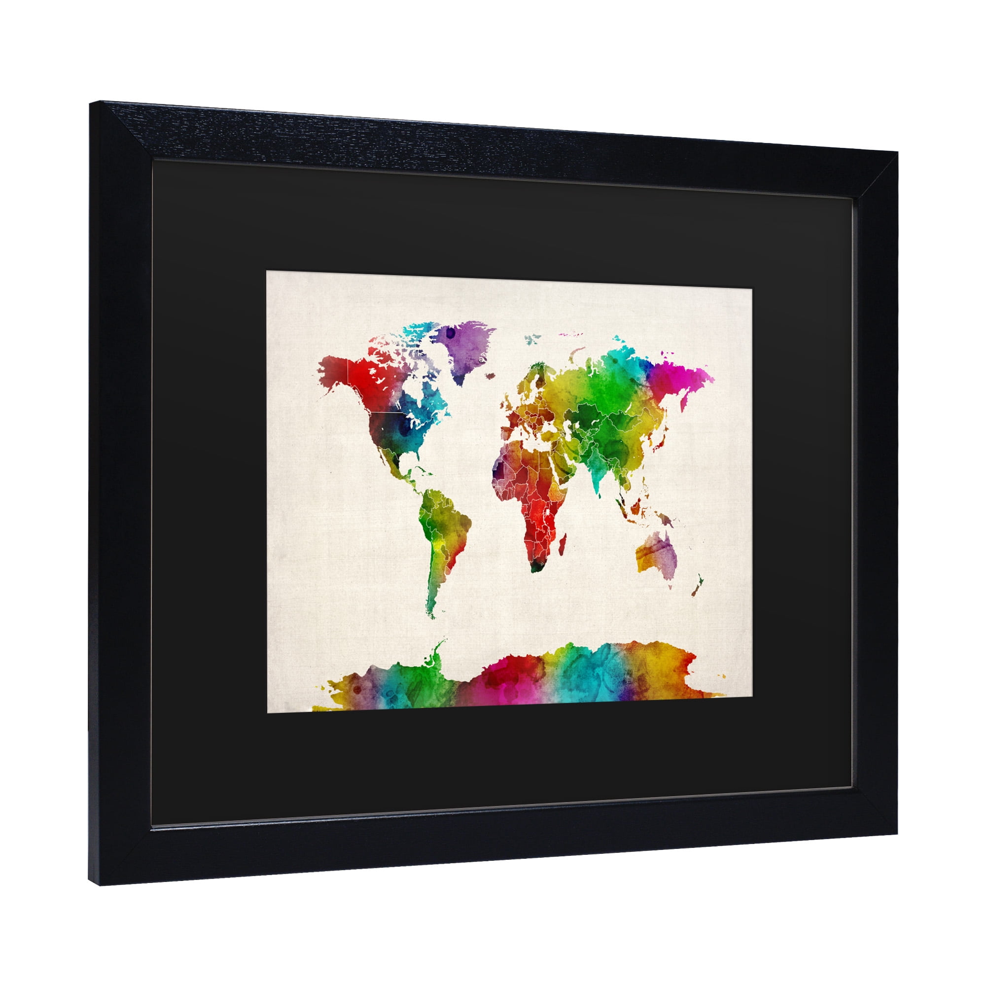 Trademark Fine Art 'Watercolor World Map II' Canvas Art by Michael Tompsett