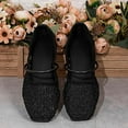 thumbnail image 4 of Xfvqtps Womens Flats Mary Jane Shoes Elastic Strap Slip on Hollow out Breathable Flat Shoes Square Toe Comfortable Soft Sole Black, 4 of 9