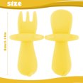 thumbnail image 3 of Pluokvzr Toddler Utensils Set Self-Feeding Silicone Baby Utensils Anti-Choke BPA-Free Baby Fork and Spoon Set with Protective Choke Barriers for Baby Toddler Led Weaning Ages 6 Months Up, 3 of 7