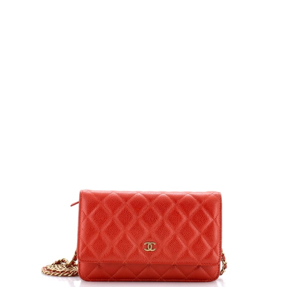 Pre-Owned Wallet on Chain Quilted Caviar By Rebag