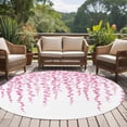 thumbnail image 4 of Round Area Rug 7 Ft, Pink Polka Dots Washable Non-Slip Circle Carpet for Living Room/Bedroom, Vintage Abstract Art Watercolor Low-Profile Large Runner Mat Collection Rugs for Indoor, 4 of 8