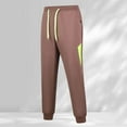 thumbnail image 2 of Fgnfyis Men's Casual Pants Loose Large Size Casual Sports Pants Drawstring Pants Spring Summer and Fall Nine Minute Pants Trousers for Men Khaki XL, 2 of 7