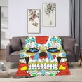 thumbnail image 7 of Mexican Day of the Dead Blanket, Fluffy Soft Cozy Blanket Flannel Plush Microfiber Couch Throw, Bedding, 40"x30", 7 of 7
