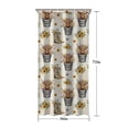 thumbnail image 5 of Beige Highland Cow Bucket Boot Flower Pattern Shower Curtain 36"x72" ,Bathroom Decorative Shower Curtains Set with 12 Hooks,Modern Waterproof Washable Shower Curtain, 5 of 6