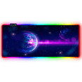 thumbnail image 1 of RGB Gaming Mouse Pad, Oversized Glowing RGB Extended Waterproof Soft Desk Mat Surface RGB Mouse Pad XL with 13 Lighting Modes 3 Brightness Level for Gaming PC, 31.5×11.8 in, Boundless universe, 1 of 7