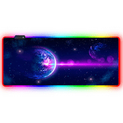 RGB Gaming Mouse Pad, Oversized Glowing RGB Extended Waterproof Soft Desk Mat Surface RGB Mouse Pad XL with 13 Lighting Modes 3 Brightness Level for Gaming PC, 31.5×11.8 in, Color skull