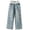 Light Blue, variant on Shadoumai Girls Jeans Baggy Denim Pants High Waisted Straight Wide Leg Boyfriend Jeans for Youth Kids 12-16 Years