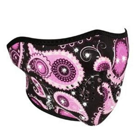 Zan Headgear Neoprene Half Mask - Purple Paisley