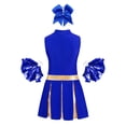 thumbnail image 3 of iixpin Cheer Leader Costume for Girls Sports Dress Outfit 6-16 Years Cheerleading Uniform Performance Dancewear A Blue 12, 3 of 6