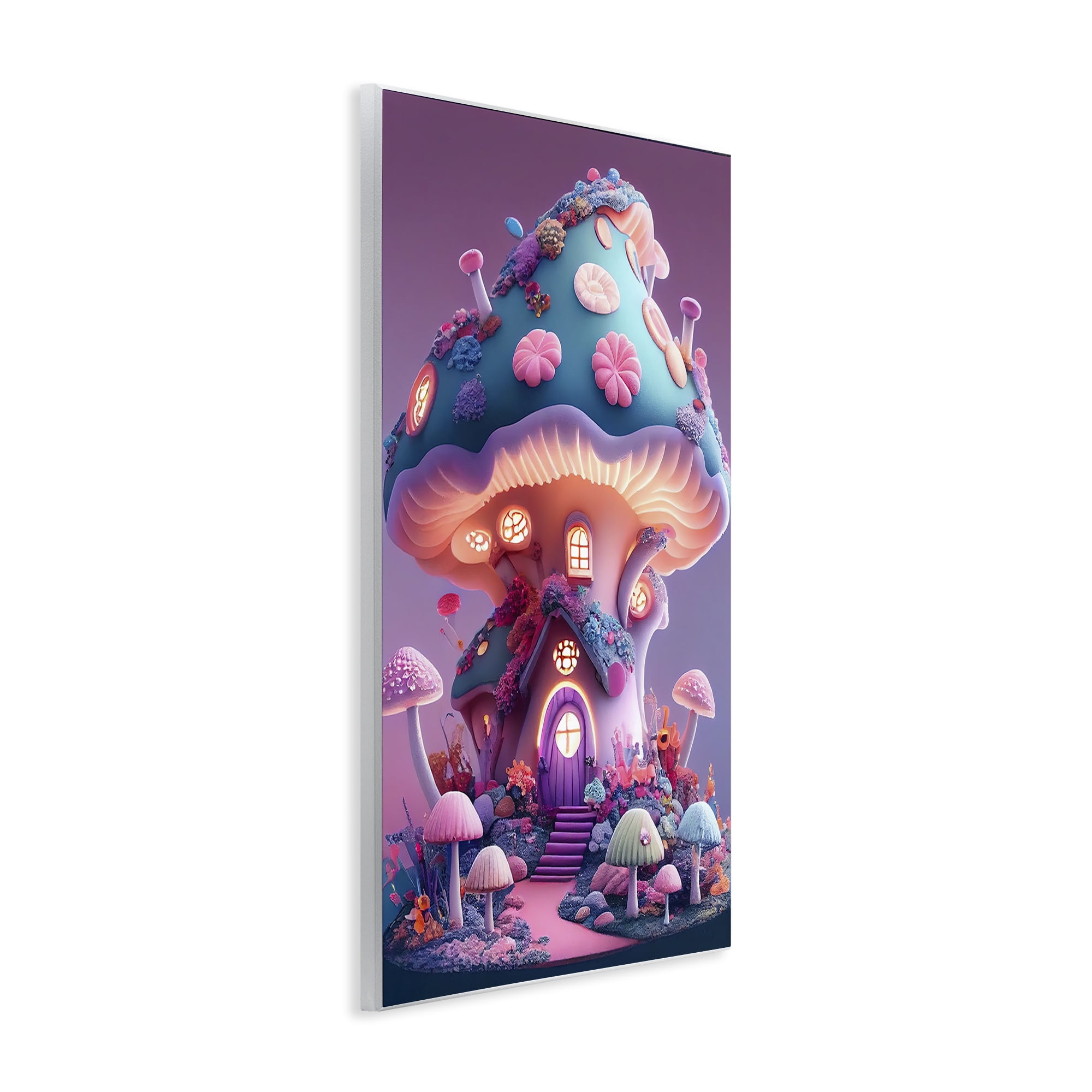 Stupell Industries Mystical Forest Mushroom Town & City Painting Unframed Art Print Wall Art, 13 x 19