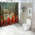 thumbnail image 7 of Creowell Christmas Scene Printed Shower Curtain 100％ Polyester Fiber Bathroom Decor with Hooks 69x72, 7 of 7