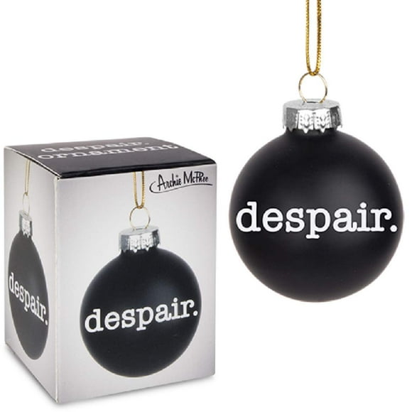 Ornament - Archie McPhee - Archie McPhee - Despair Black 2" New 12788