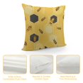 thumbnail image 4 of YINGXI Outdoor Pillow Covers, Bee Kind Decorative Summer Throw Pillow Covers Linen Yellow Farmhouse Cushion Pillow Covers for Sofa Couch Outdoor Decor 20x20in, 4 of 5
