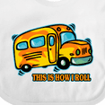 thumbnail image 4 of Inktastic How I Roll School Bus Boys or Girls Baby Bib, 4 of 4