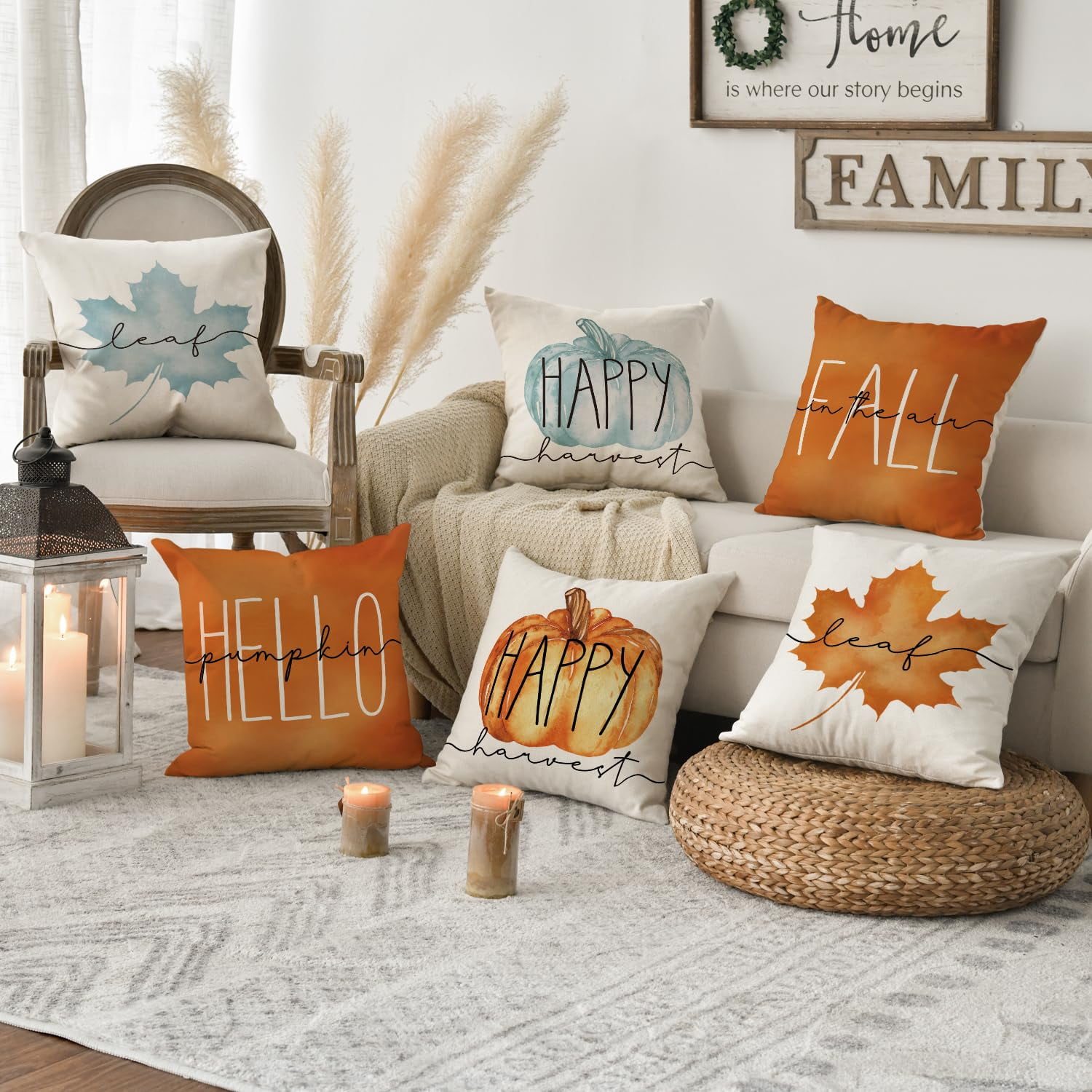 Market Pumpkin Throw Pillow Cover 18” x 18” – Ole Homestead