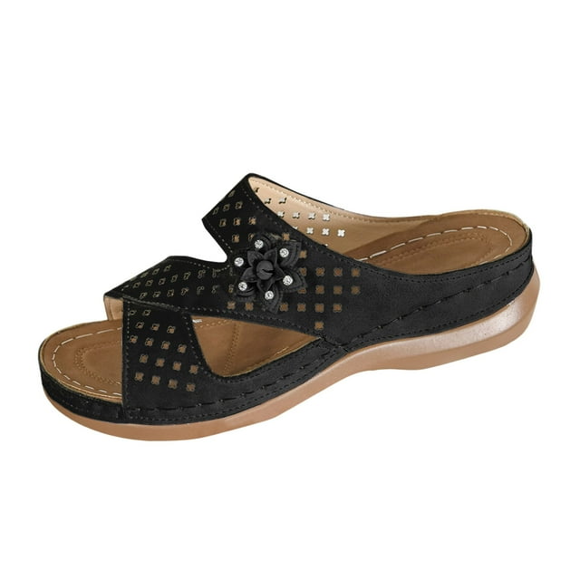 DAFEI Sandales pour Femmes Sandales de Plage Confortables Sandales de Plage pour Dames Chaussures Compensées d'Été Pantoufles pour Femmes Sandales Bohèmes Chaussures Mode