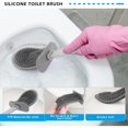 thumbnail image 5 of Escobilla de baño, escobilla de baño de silicona, escobilla de baño colgante, escobilla de baño de silicona con soporte de secado rápido para limpieza profunda, inodoro de baño - gris, 5 of 5