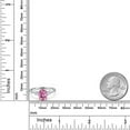 thumbnail image 6 of Gem Stone King 14K White Gold Pink Moissanite and White Moissanite Engagement Ring for Women | 2.20 Cttw | Oval 9X7MM | Gemstone Birthstone | Size 6, 6 of 6