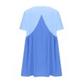 thumbnail image 4 of Robe à Col en V pour Femmes, Robe à Blocs de Couleur Longueur Genou, Robe Décontractée Sans Manches pour Femmes, Robe d'Été Résistante aux Plis, 4 of 5
