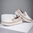 thumbnail image 5 of Men's Casual Shoes Fashion Breathable Fabric Lightweight Comfort Padded Sneakers Walking Running Slip-on Athletic Outdoor White 11 US, 5 of 7
