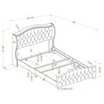 thumbnail image 3 of Furniture of America Hillcrest Tufted Fabric Ivory Full Kids Bed, 3 of 8