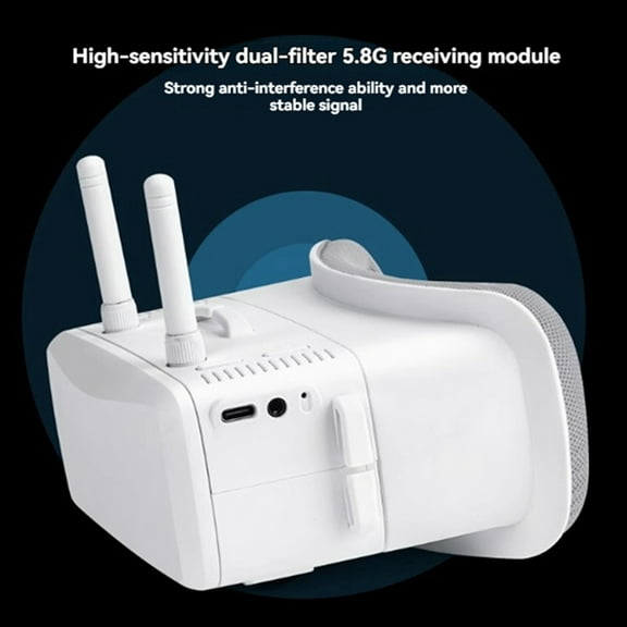 VR100 5.8Ghz FPV Goggles 40CH Dual Antenna 3 Inch Screen Focus Adjustable for Racing Drone Micro-Type Whoop