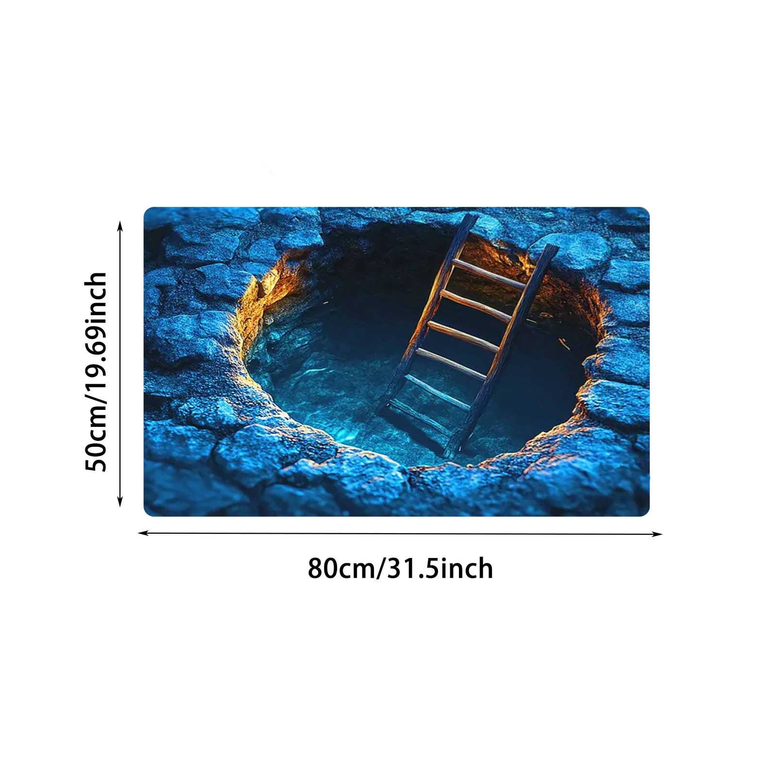 3D Optical Illusion Doormat, All-Weather Front Door Mat for Indoor & Outdoor Use, Non- Entrance Rug for Patio, Porch, and Entryway - Easy to Clean Floor Carpet Decor